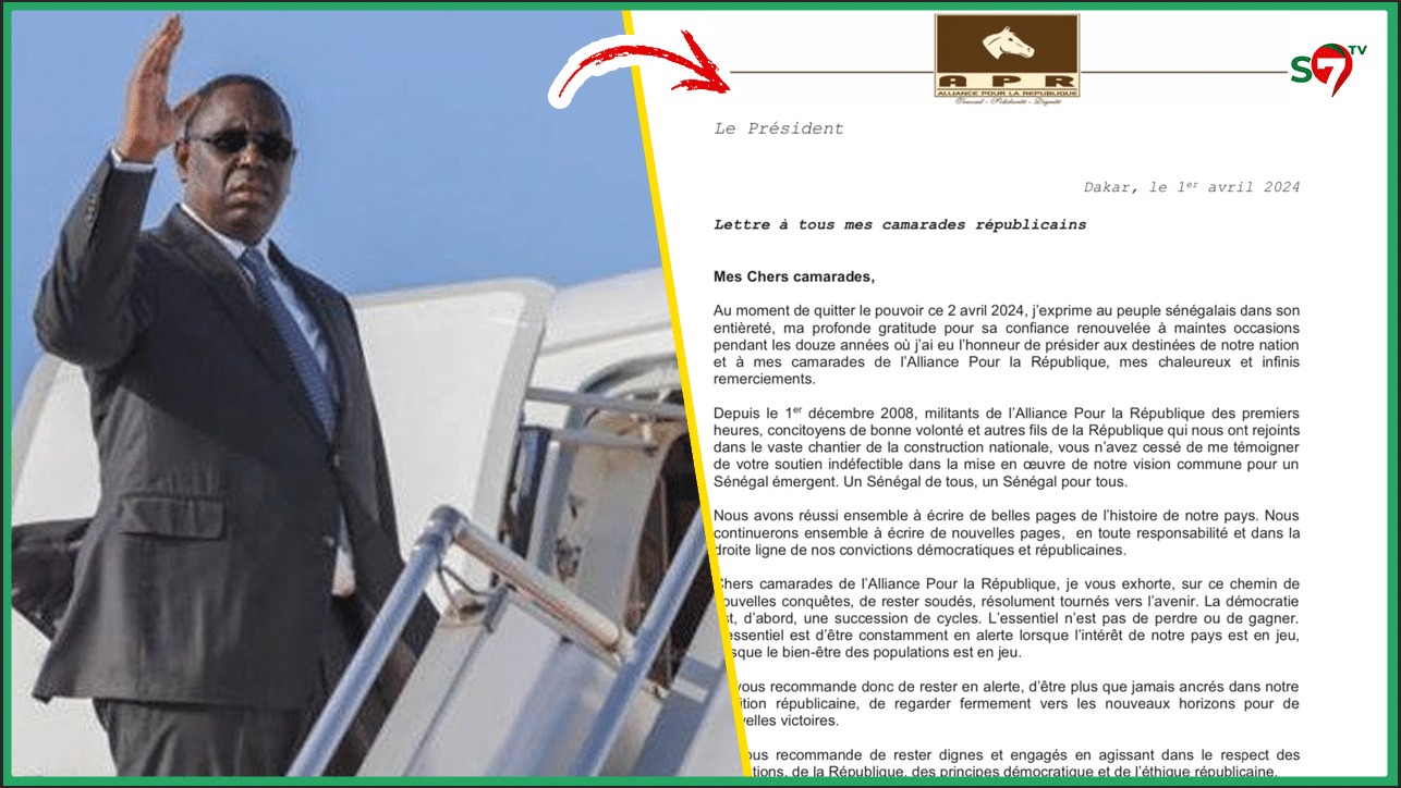 L’ex-président Macky Sall écrit aux sénégalais