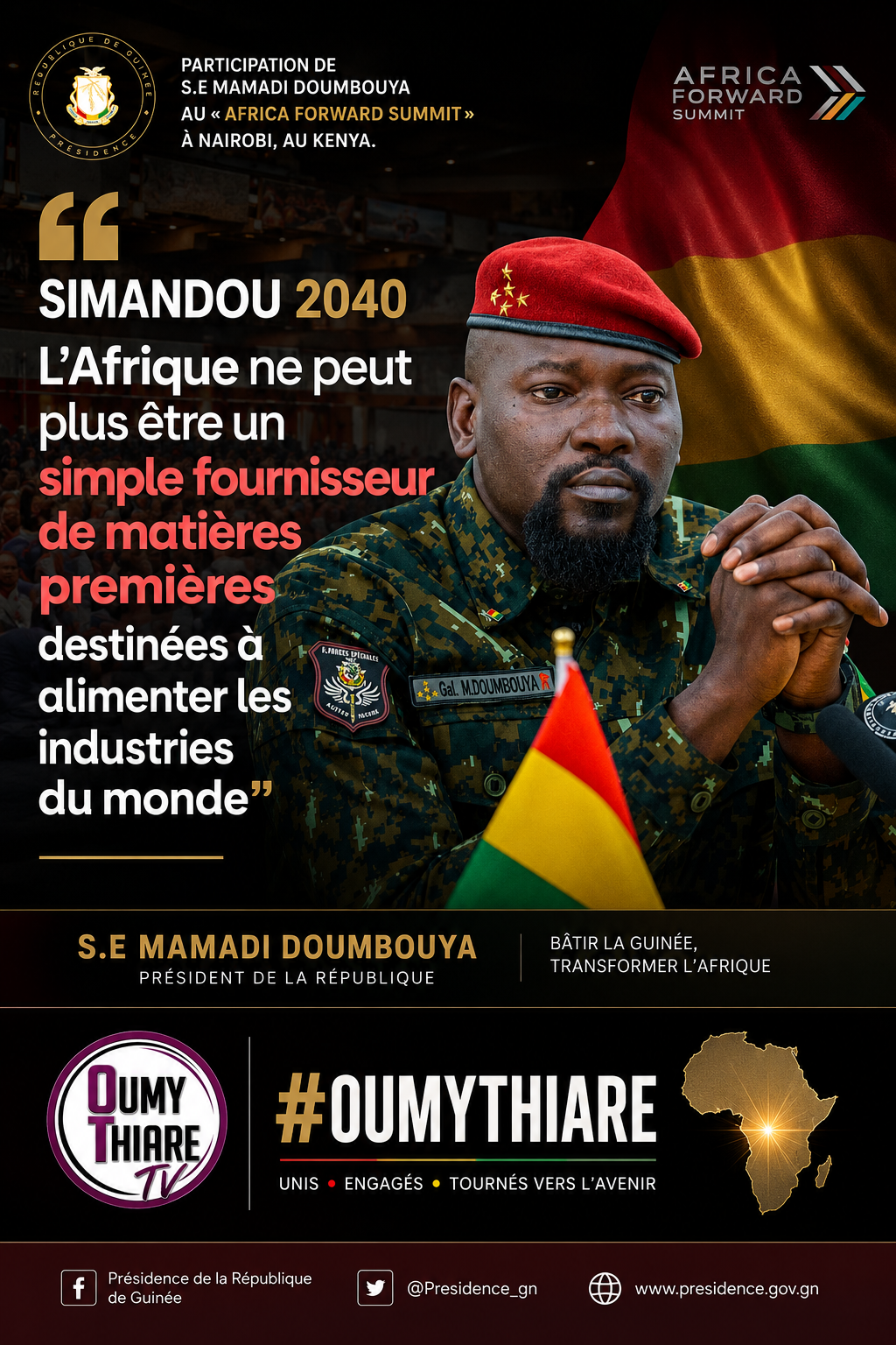 Africa Forward Summit : Mamadi Doumbouya plaide pour une Afrique industrialisée