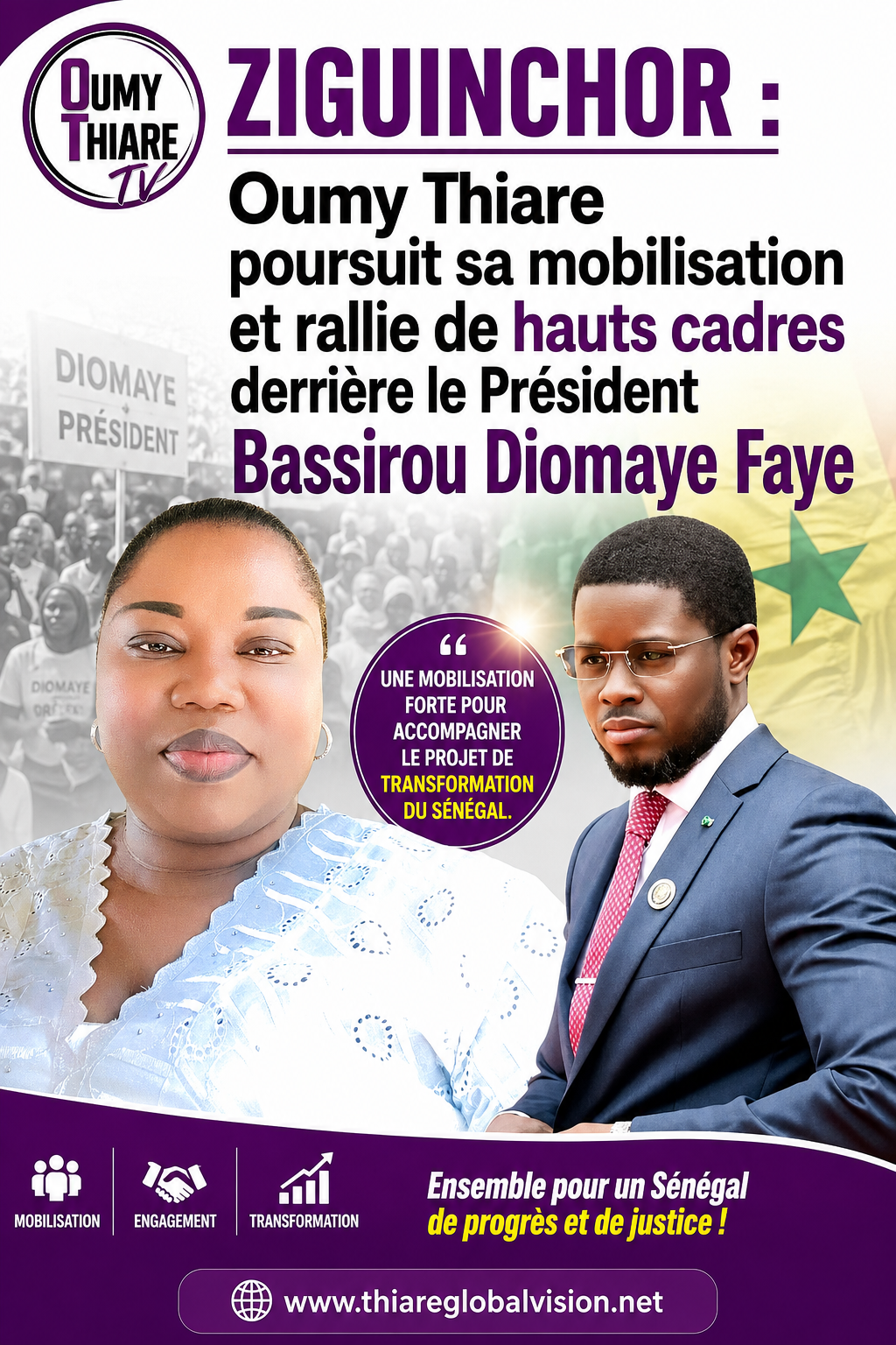 ZIGUINCHOR : Oumy Thiare poursuit sa mobilisation et rallie de hauts cadres derrière le Président Bassirou Diomaye Faye