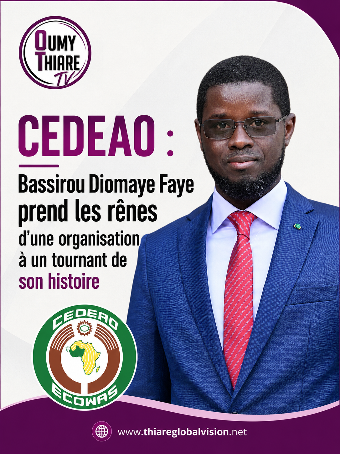 La CEDEAO choisit Diomaye Faye pour ouvrir une nouvelle étape