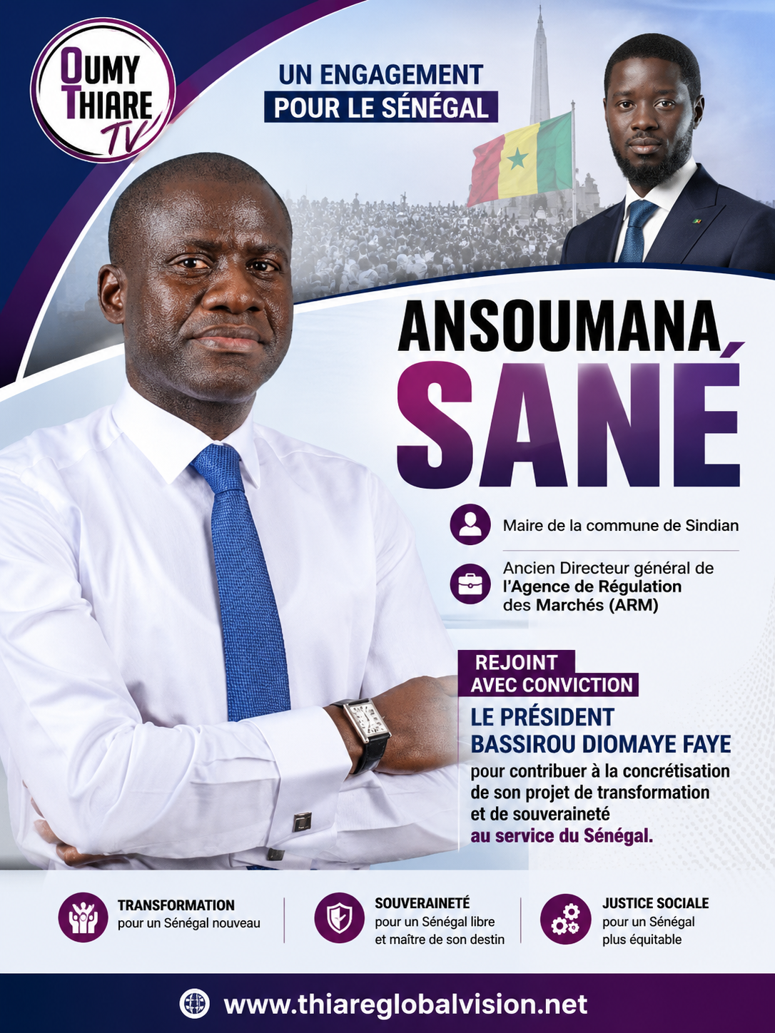 Exclusivité Thiaré Global Vision : Ansoumana Sané rejoint le Président Bassirou Diomaye Faye