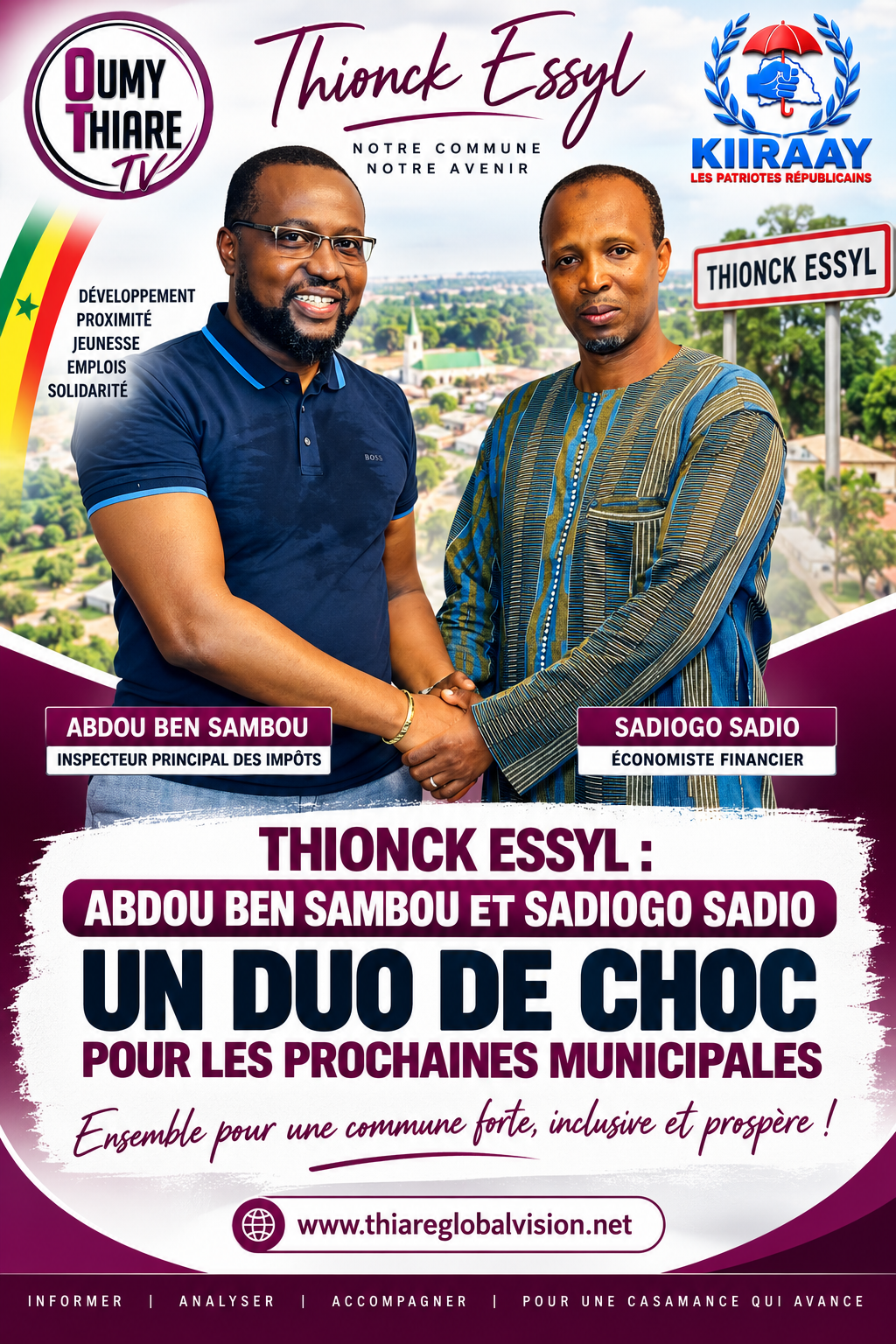 THIONCK ESSYL : ABDOU BEN SAMBOU ET SADIOGO SADIO, UN DUO DE CHOC POUR LES PROCHAINES MUNICIPALES