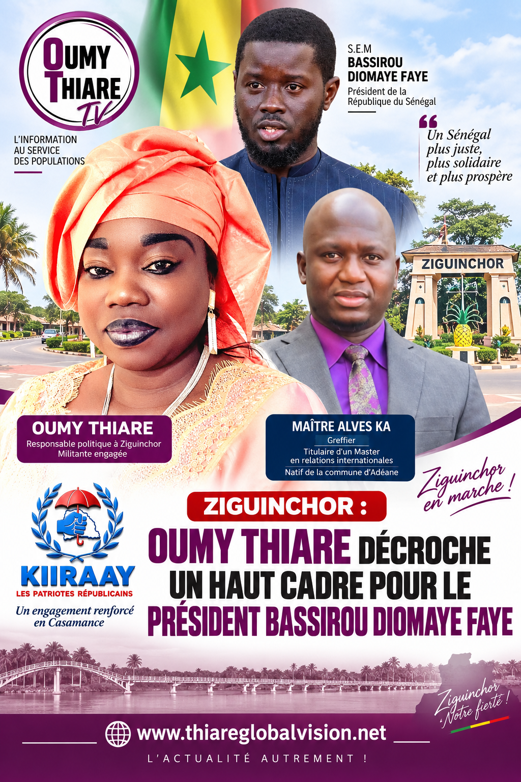 Ziguinchor : Oumy Thiare décroche un haut cadre pour le président Bassirou Diomaye Faye