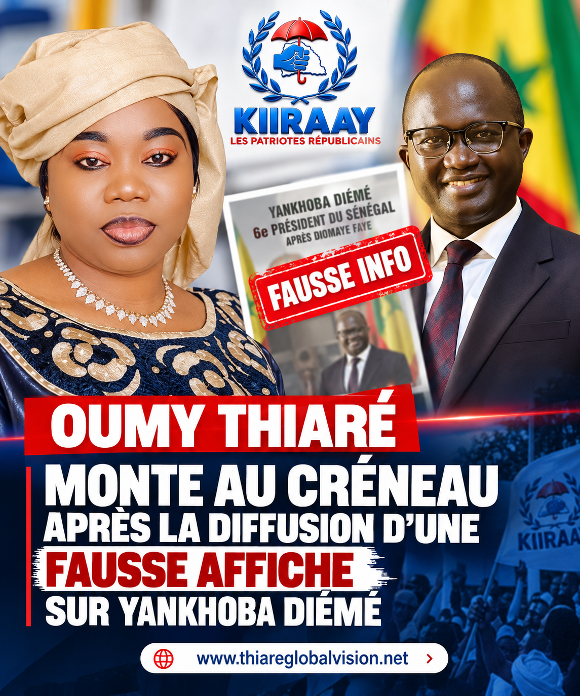 Oumy Thiaré monte au créneau après la diffusion d’une fausse affiche sur Yankhoba Diémé