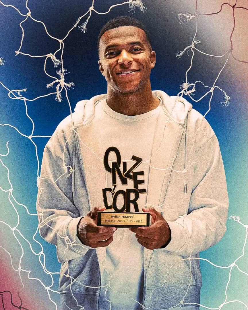 Football : Kylian Mbappé sacré Onze d’Or 2025-2026