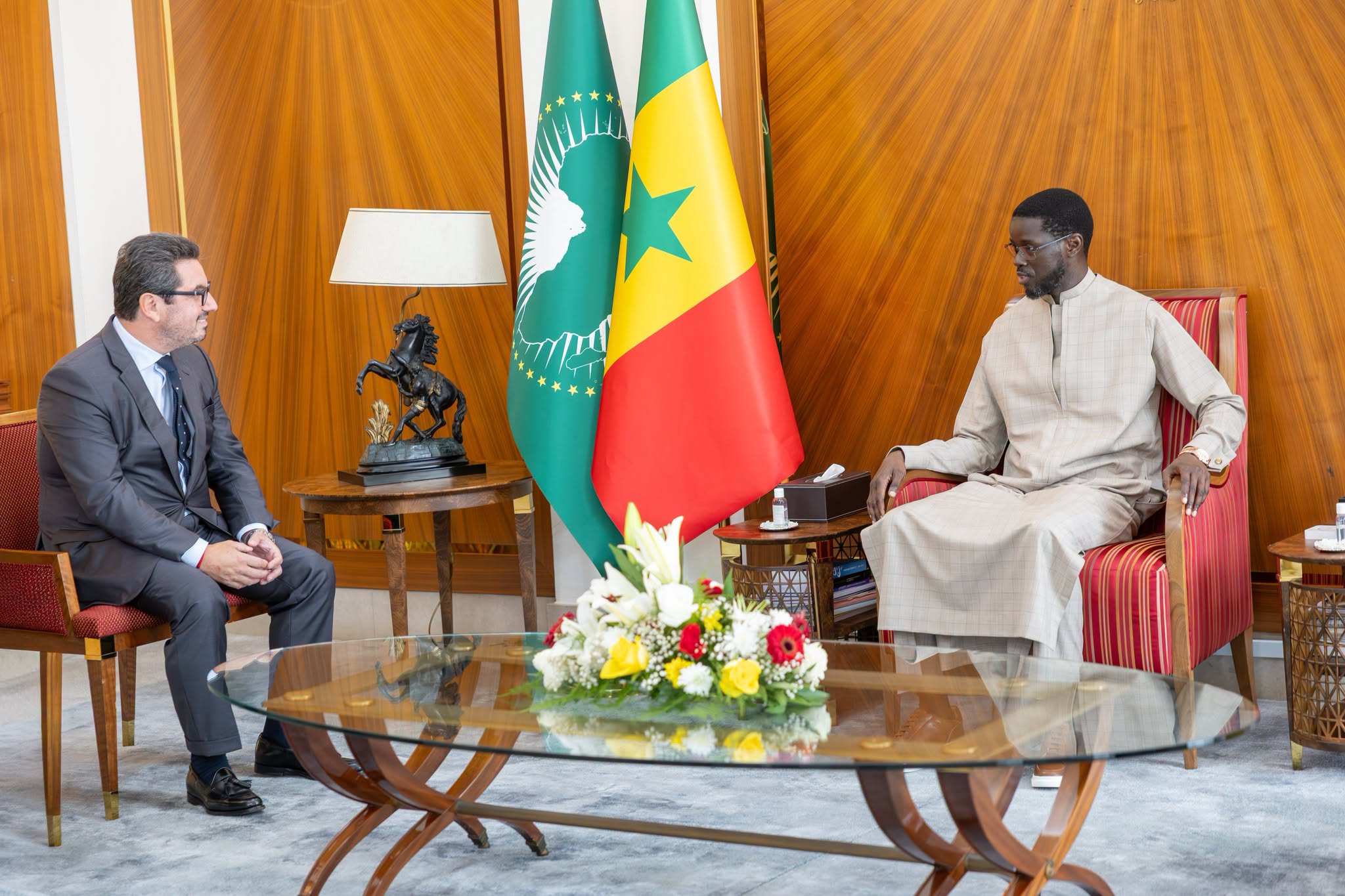 Diomaye Faye échange avec le patron de MSC sur l’avenir maritime du pays