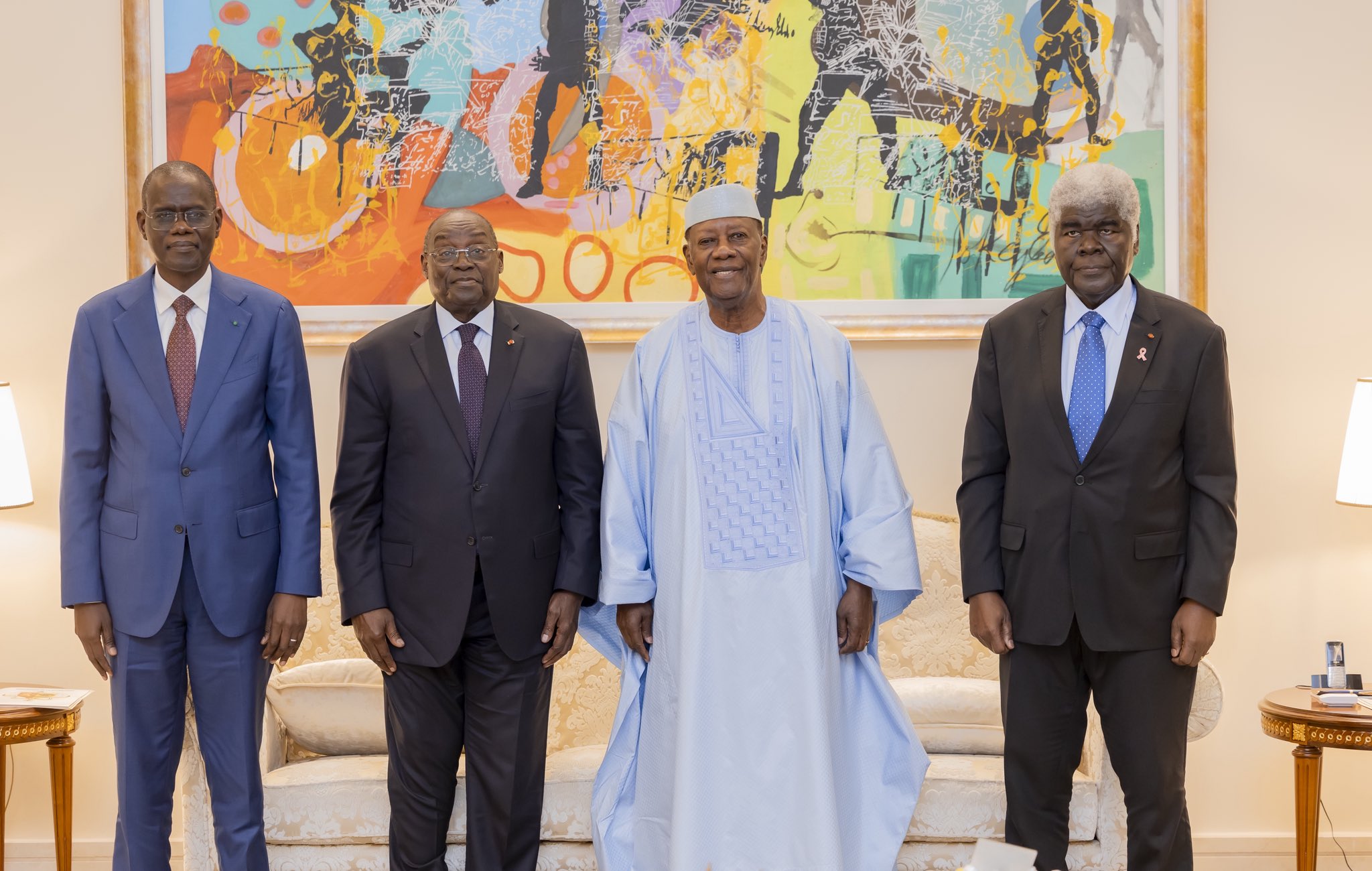 Ahmadou Lô échange avec Alassane Ouattara