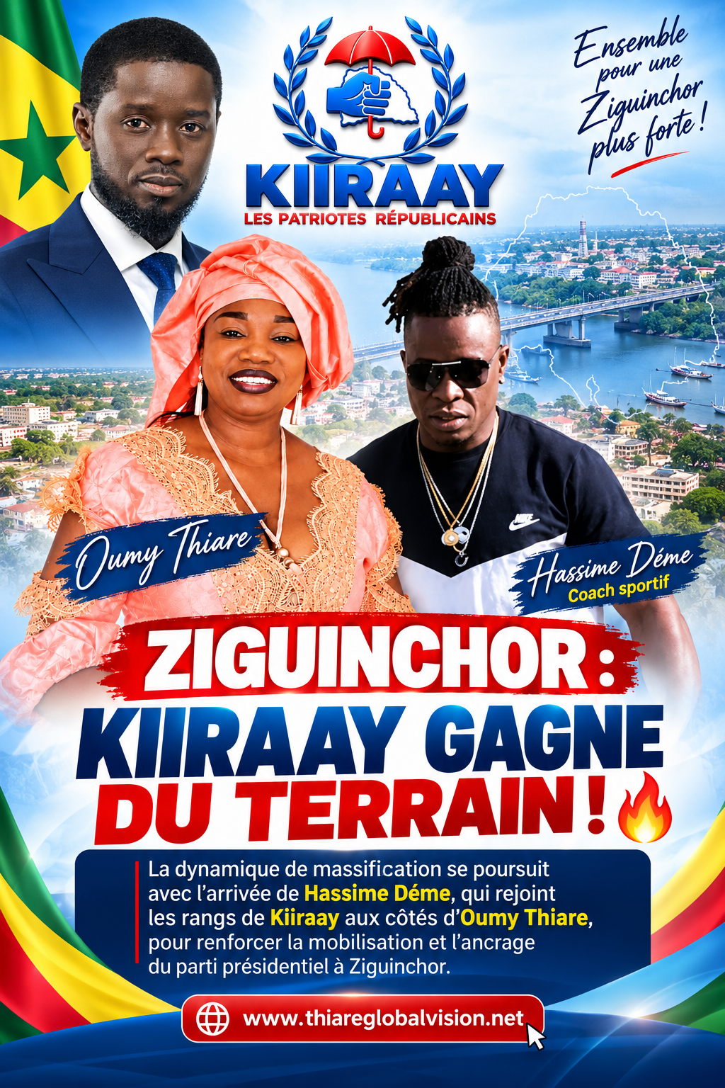 ZIGUINCHOR : OUMY THIARE ACCÉLÈRE LA MASSIFICATION DE KIIRAAY