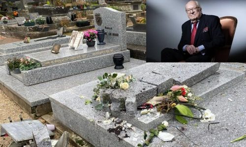 La tombe de Jean-Marie Le Pen saccagé