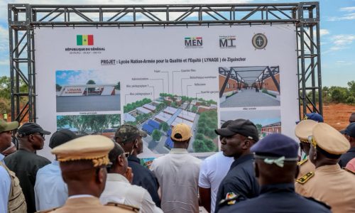 Ziguinchor : lancement des travaux du Lycée Nation-Armée pour la Qualité et l’Équité