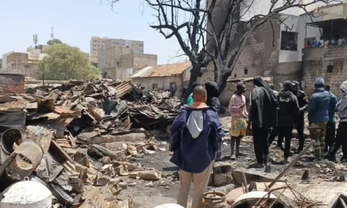 Dakar : un violent incendie ravage le quartier de Rebeuss