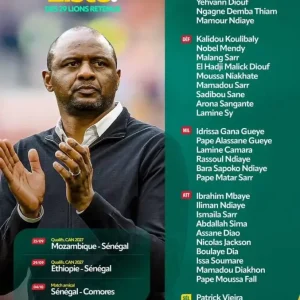 Patrick Vieira dévoile sa première liste avec plusieurs nouveautés