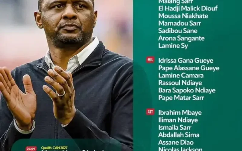 Patrick Vieira dévoile sa première liste avec plusieurs nouveautés