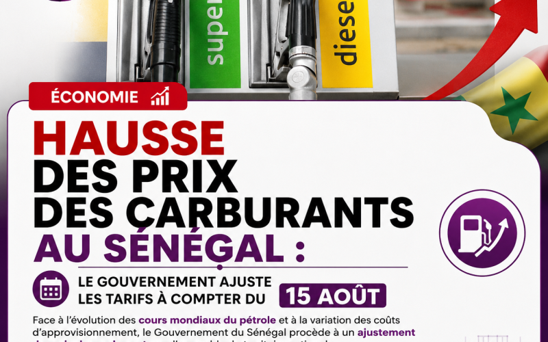 Hausse des prix des carburants au Sénégal : le Gouvernement ajuste les tarifs à compter du 15 août