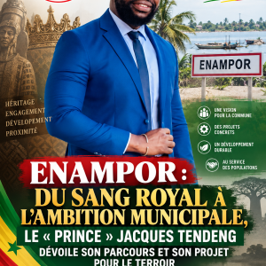 ENAMPOR : LE « PRINCE » JACQUES S. TENDENG ENTRE HÉRITAGE ROYAL, EXCELLENCE ACADÉMIQUE ET AMBITION POLITIQUE POUR SA COMMUNE