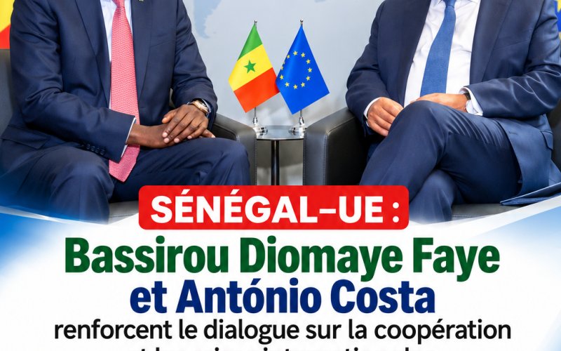 Sénégal–UE : Bassirou Diomaye Faye et António Costa renforcent le dialogue sur la coopération et les crises internationales