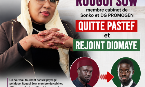 Rougui Sow quitte Pastef et rejoint le Président Bassirou Diomaye Faye