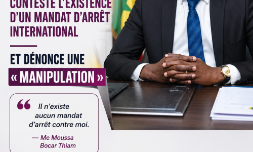 Me Moussa Bocar Thiam conteste l’existence d’un mandat d’arrêt international et dénonce une « manipulation »