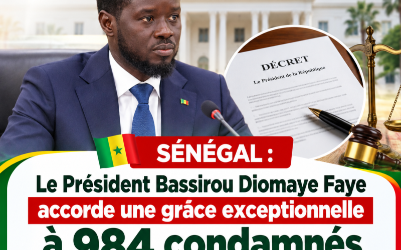 Sénégal : le Président Bassirou Diomaye Faye accorde une grâce exceptionnelle à 984 condamnés