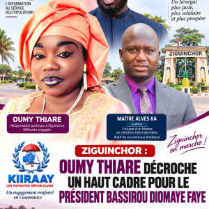 Ziguinchor : Oumy Thiare décroche un haut cadre pour le président Bassirou Diomaye Faye