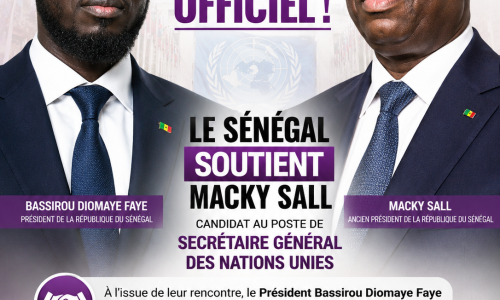 ONU : Diomaye Faye apporte le soutien officiel du Sénégal à la candidature de Macky Sall