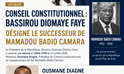 Conseil constitutionnel : Ousmane Diagne nommé président par Bassirou Diomaye Faye