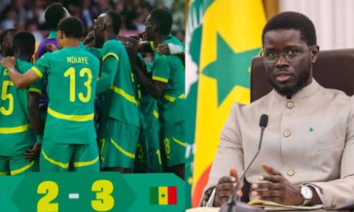 Les Lions du Sénégal en quête de gloire : le président Faye dans les tribunes