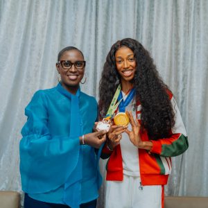 Athlétisme : Saly Sarr reçue par la ministre des Sports